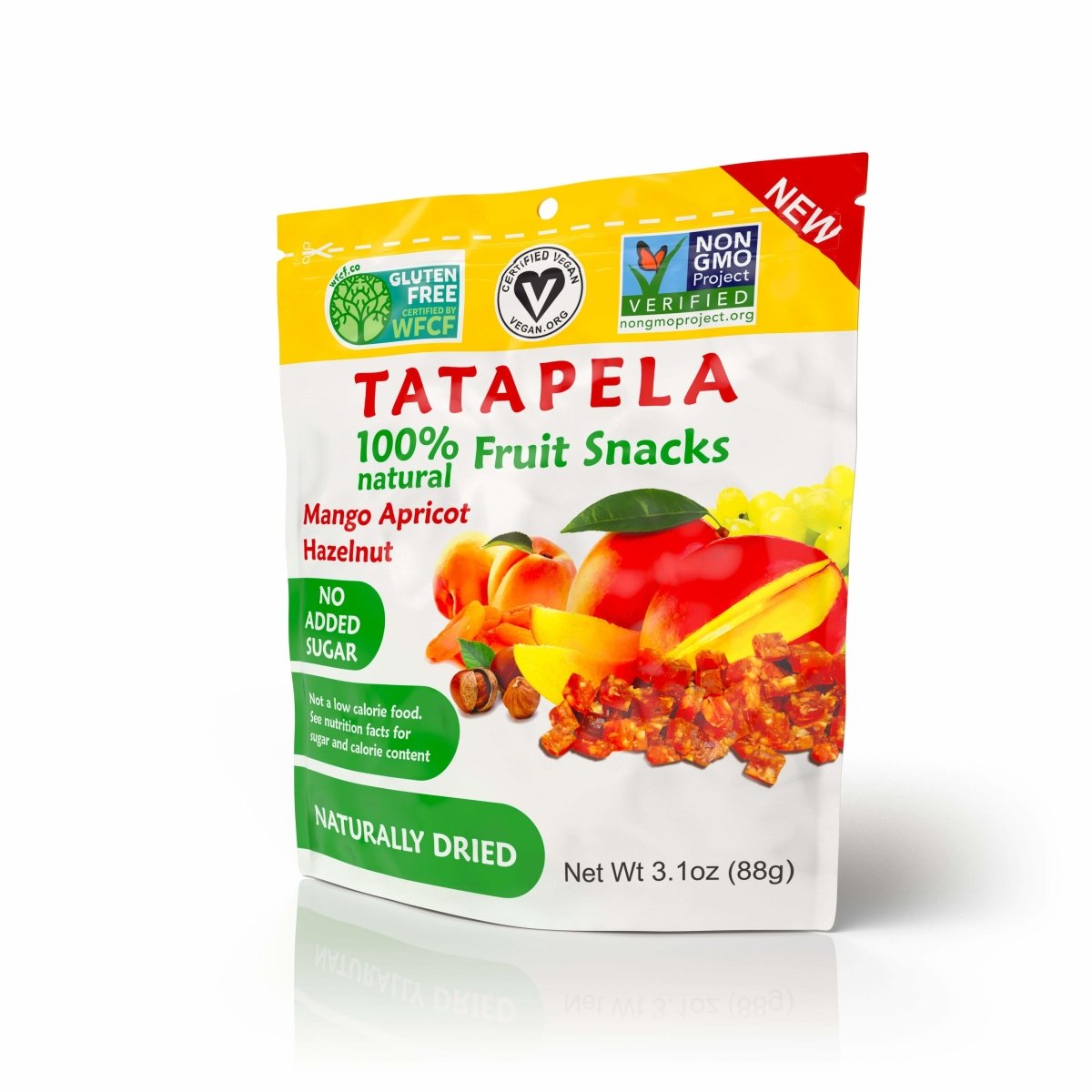 Mango Apricot Hazelnut Helthy Fruit Snack Bites, 3.1 oz. Tatapela